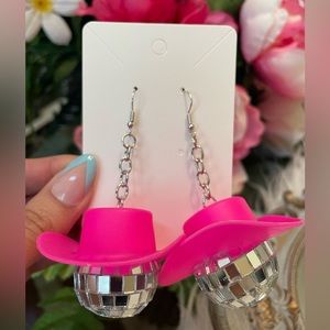 Cowboy Disco Ball Dangle Earrings